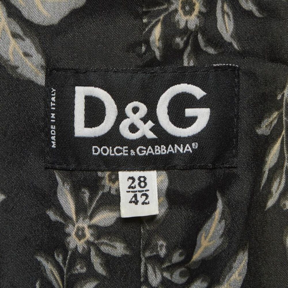 Dolce & Gabbana Black Velvet Lace Detail Blazer M - Picture 4 of 6